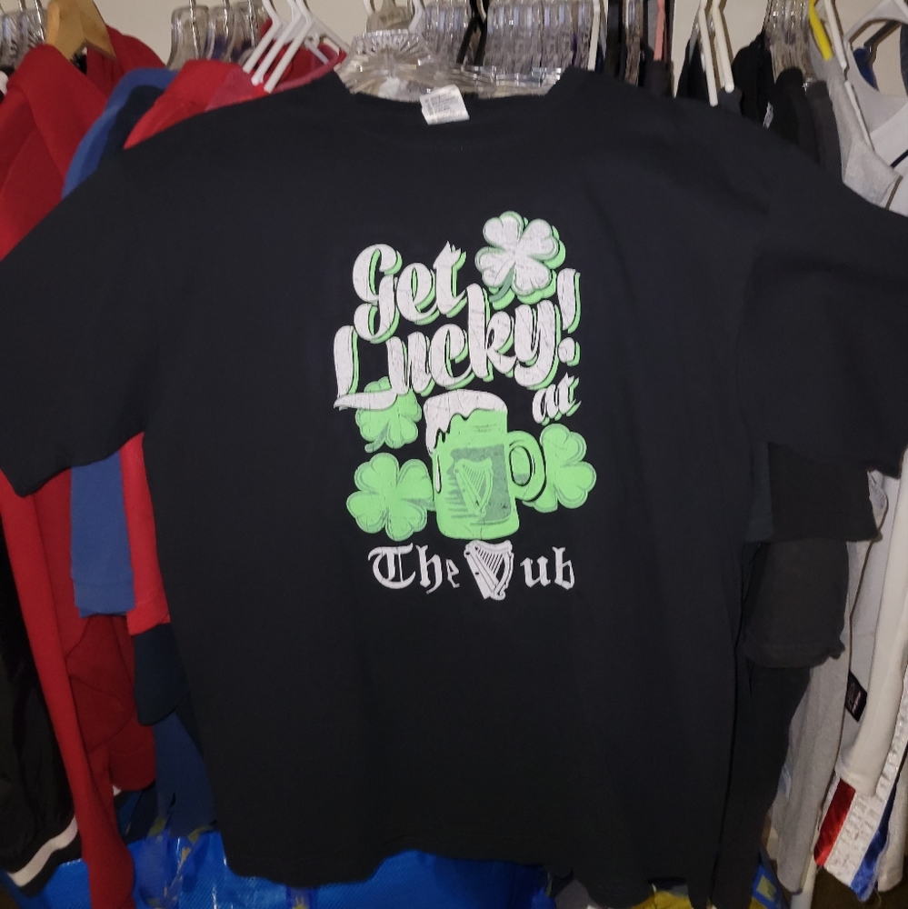 "Get Lucky at the Pub" black T shirt